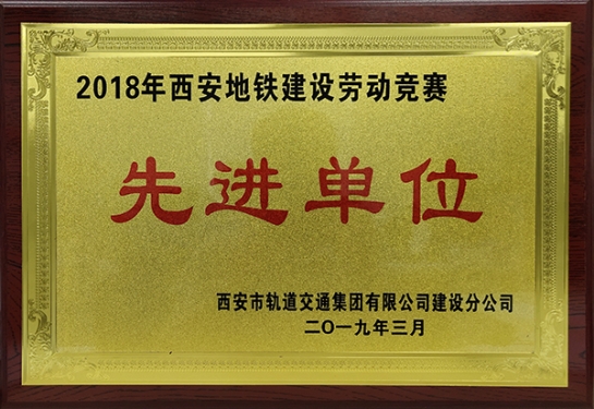 方大智創(chuàng)科技獲評“2018年西安地鐵建設(shè)勞動競賽先進單位”